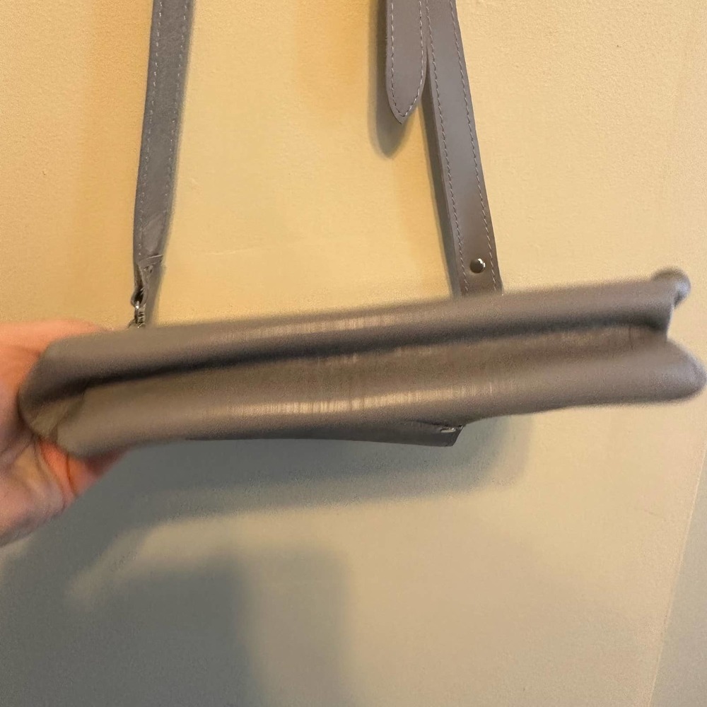 Gray Faux Leather Cross Body Bag - Picture 5 of 10